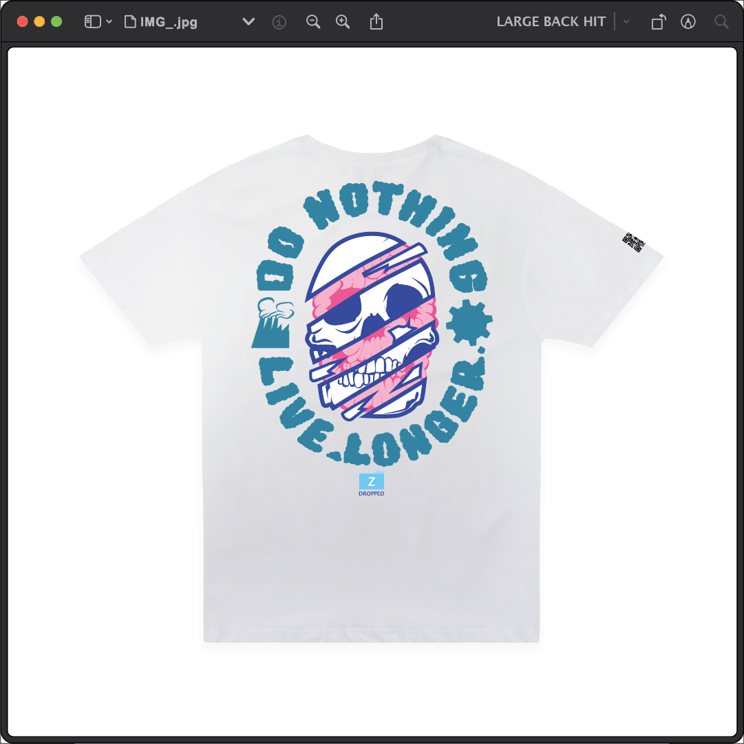 Z_DROPPED - Mens, Unisex - White - Do Nothing Tee. - By: Fredy Santiago