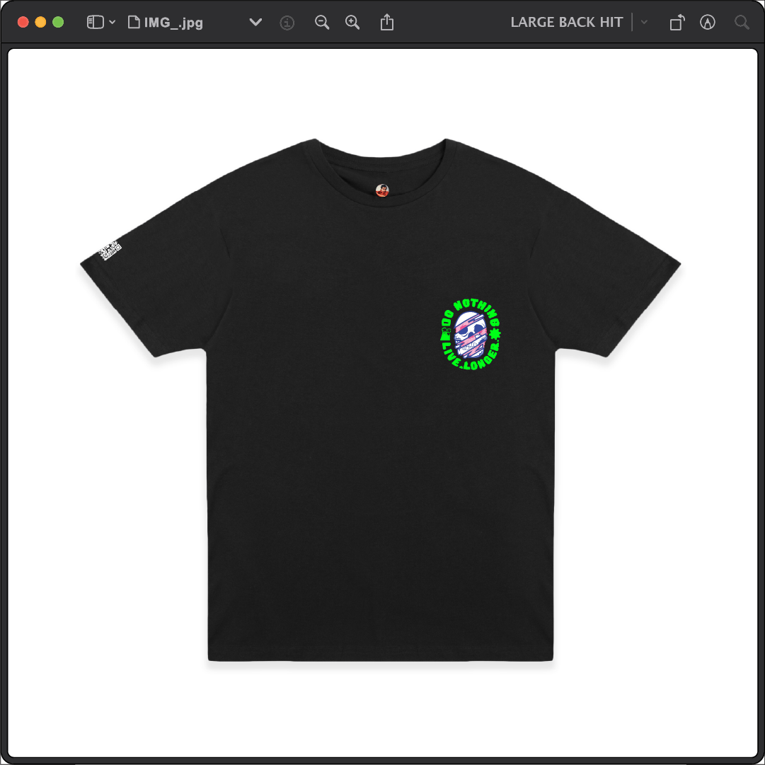 Z_DROPPED - Mens, Unisex - Black - Do Nothing Tee. - By: Fredy Santiago