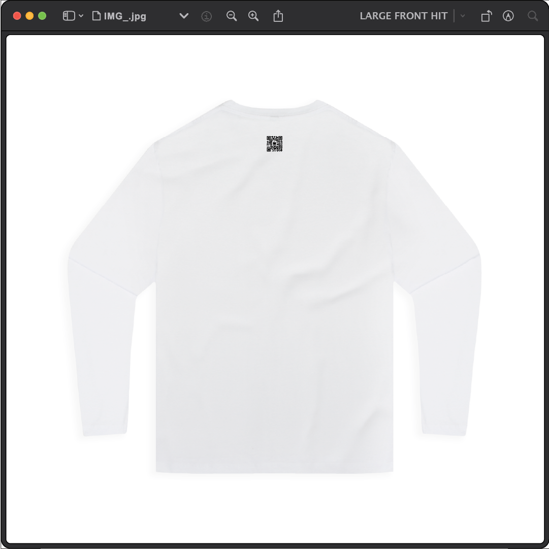 Z_DROPPED - Mens, Unisex - White - Don't Follow Me Long Sleeve. - By: Fredy Santiago