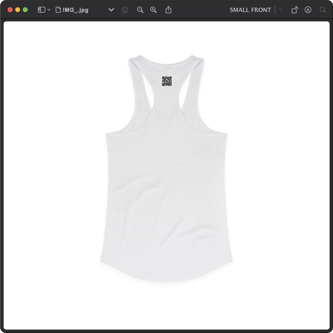 Z_DROPPED - Womens - White - Don't Follow Me Racer Back Tank. - By: Fredy Santiago