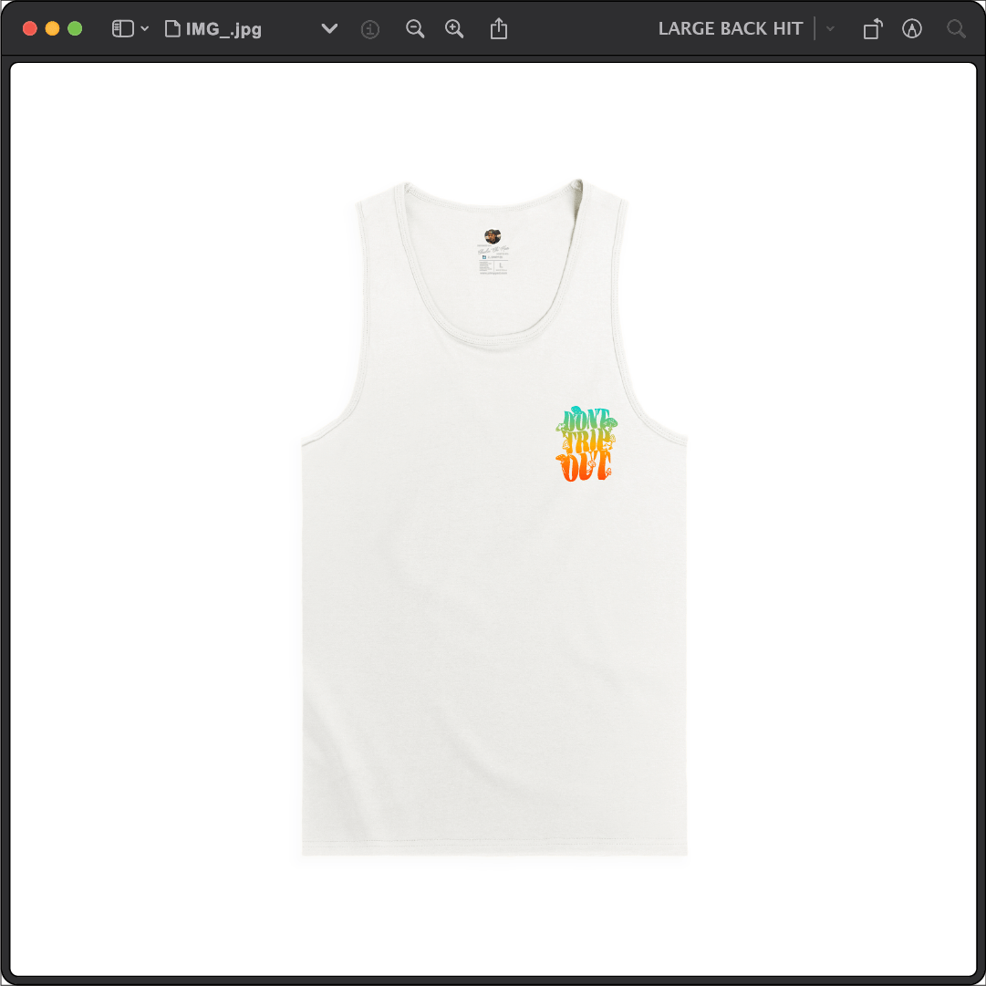 Z_DROPPED - Mens, Unisex - White - Don't Trip Tank Top. - By: Chi Hom