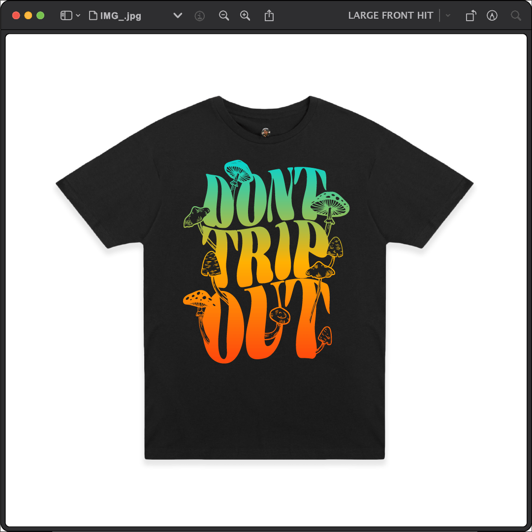 Z_DROPPED - Mens, Unisex, Women - Black - Don't Trip Tee. - By: Chi Hom