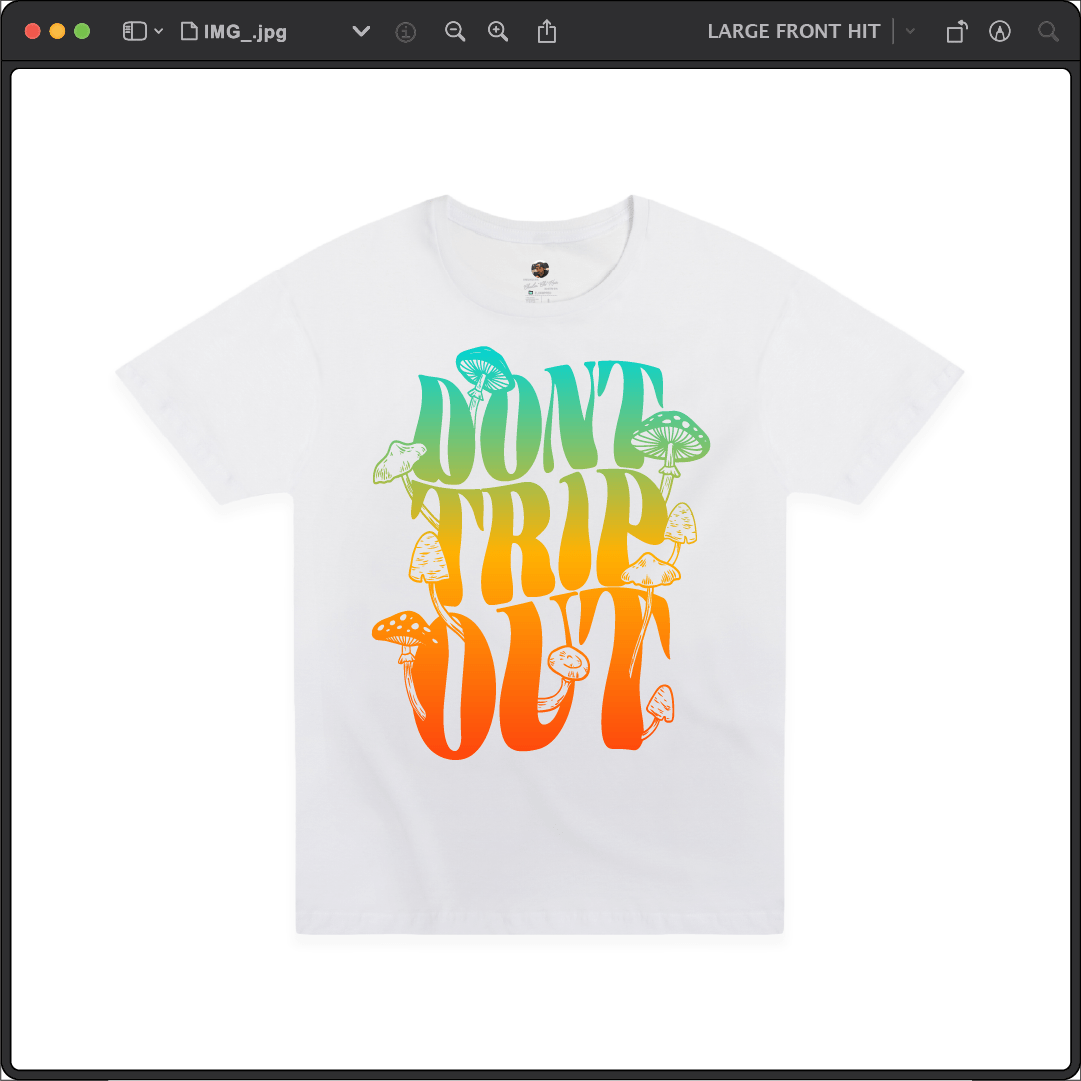 Z_DROPPED - Mens, Unisex, Women - White - Don't Trip Tee. - By: Chi Hom