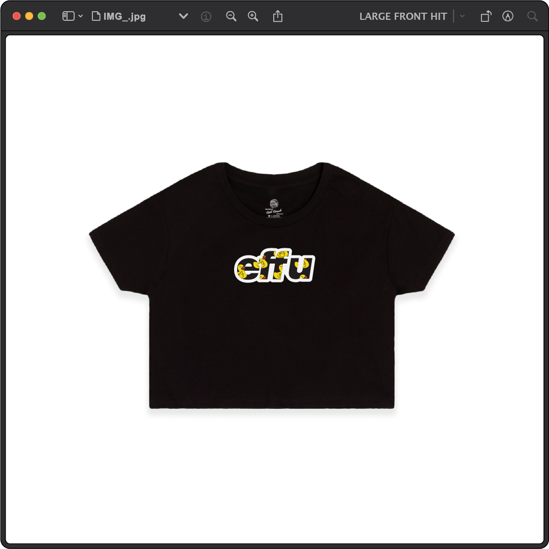 Z_DROPPED - Womens - Black - effu Crop Top. - By: Keith Kuniyuki