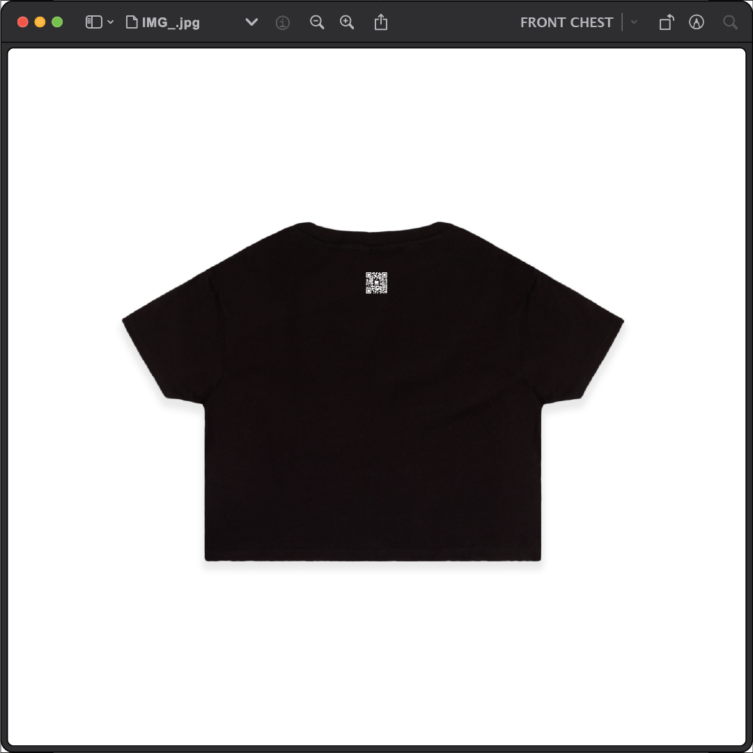 Z_DROPPED - Womens - Black - effu Crop Top. - By: Keith Kuniyuki