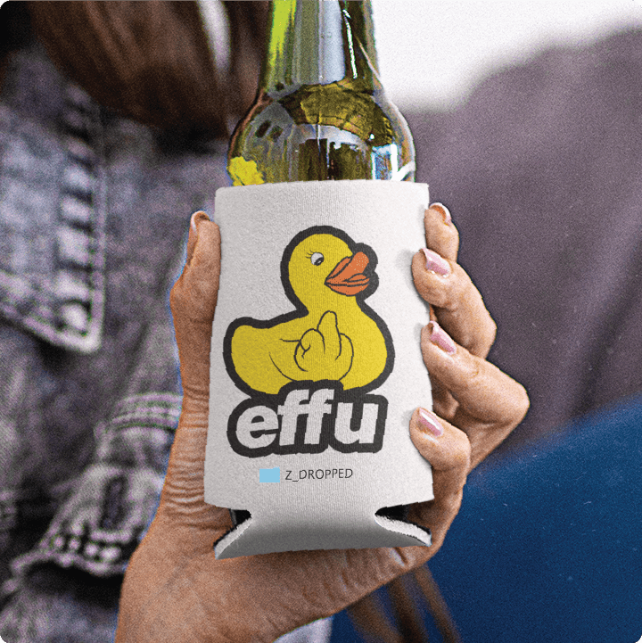 Z_DROPPED - Mens, Unisex, Women - Regular - effu Koozie. - By: Keith Kuniyuki