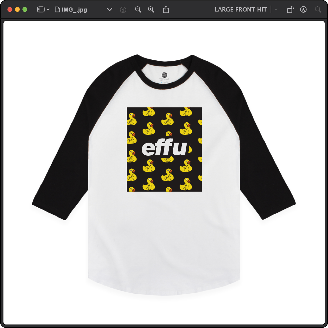 Z_DROPPED - Mens, Unisex - Multicolor - effu Raglan. - By: Keith Kuniyuki