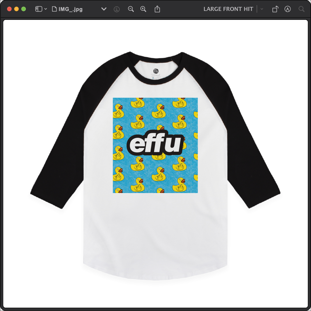 Z_DROPPED - Mens, Unisex - Multicolor - effu Raglan. - By: Keith Kuniyuki