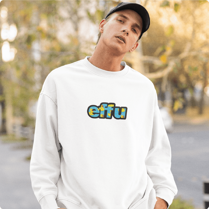 Z_DROPPED - Mens, Unisex - White - effu Long Sleeve. - By: Keith Kuniyuki