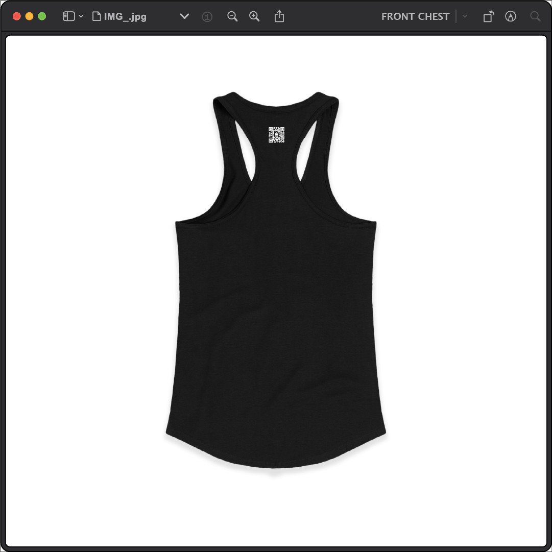 Z_DROPPED - Womens - Black - Fair Fight Racer Back Tank. - By: Chi Hom