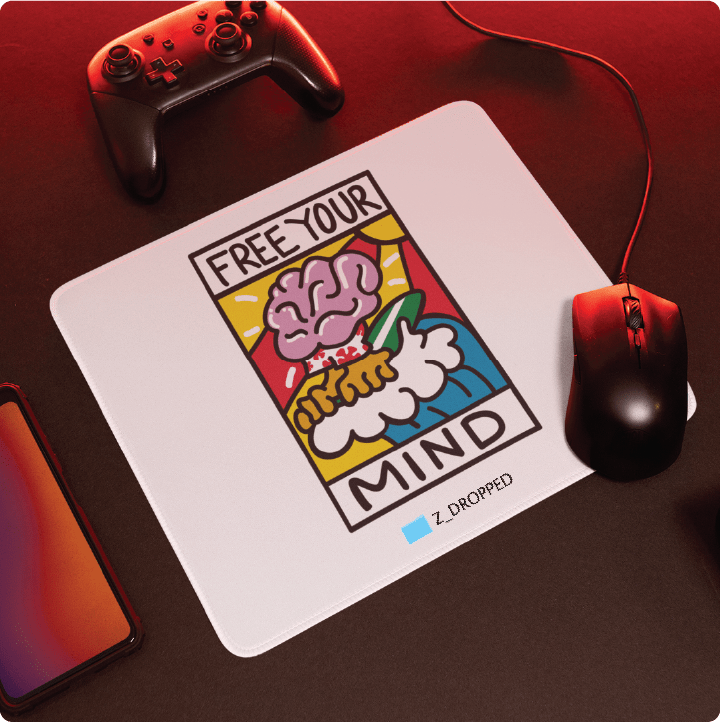 Z_DROPPED - Mens, Unisex - Free Your Mind Mousepad. - By: Keith Kuniyuki