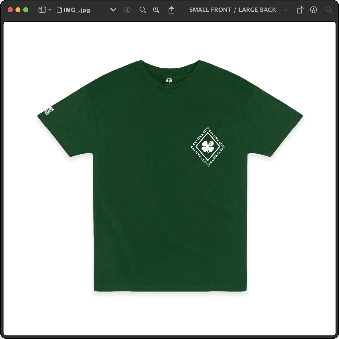 Z_DROPPED - Mens, Unisex - Green - Death Clover Tee. - By: Zed Ropped