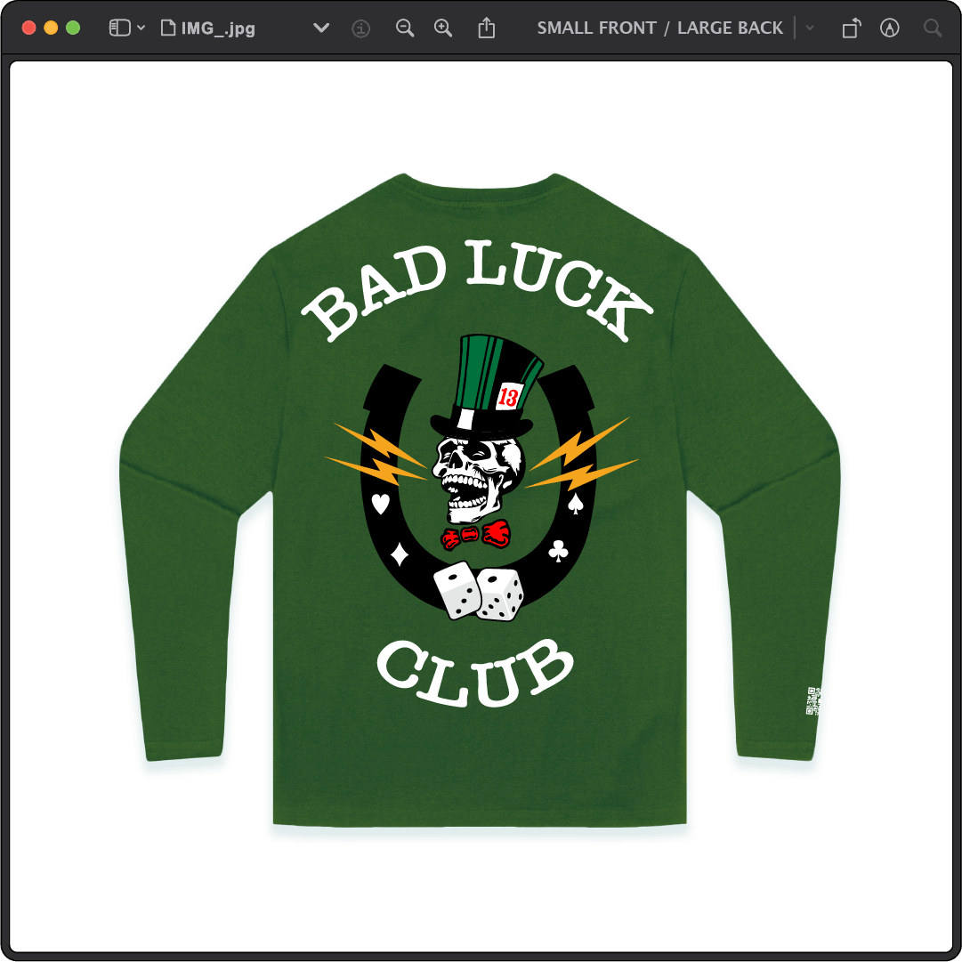 Z_DROPPED - Mens, Unisex - Green - High Roller Long Sleeve - By: Zed Ropped