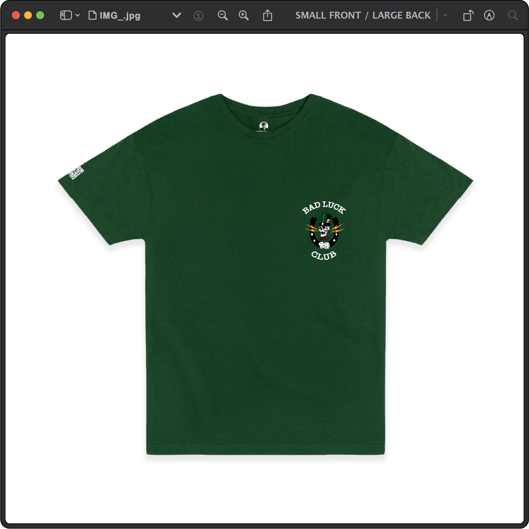 Z_DROPPED - Mens, Unisex - Green - High Roller Tee. - By: Zed Ropped