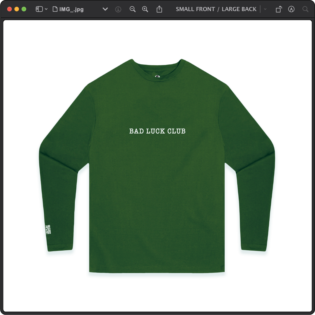 Z_DROPPED - Mens, Unisex, Women - Green - Black Cat Long Sleeve. - By: Zed Ropped