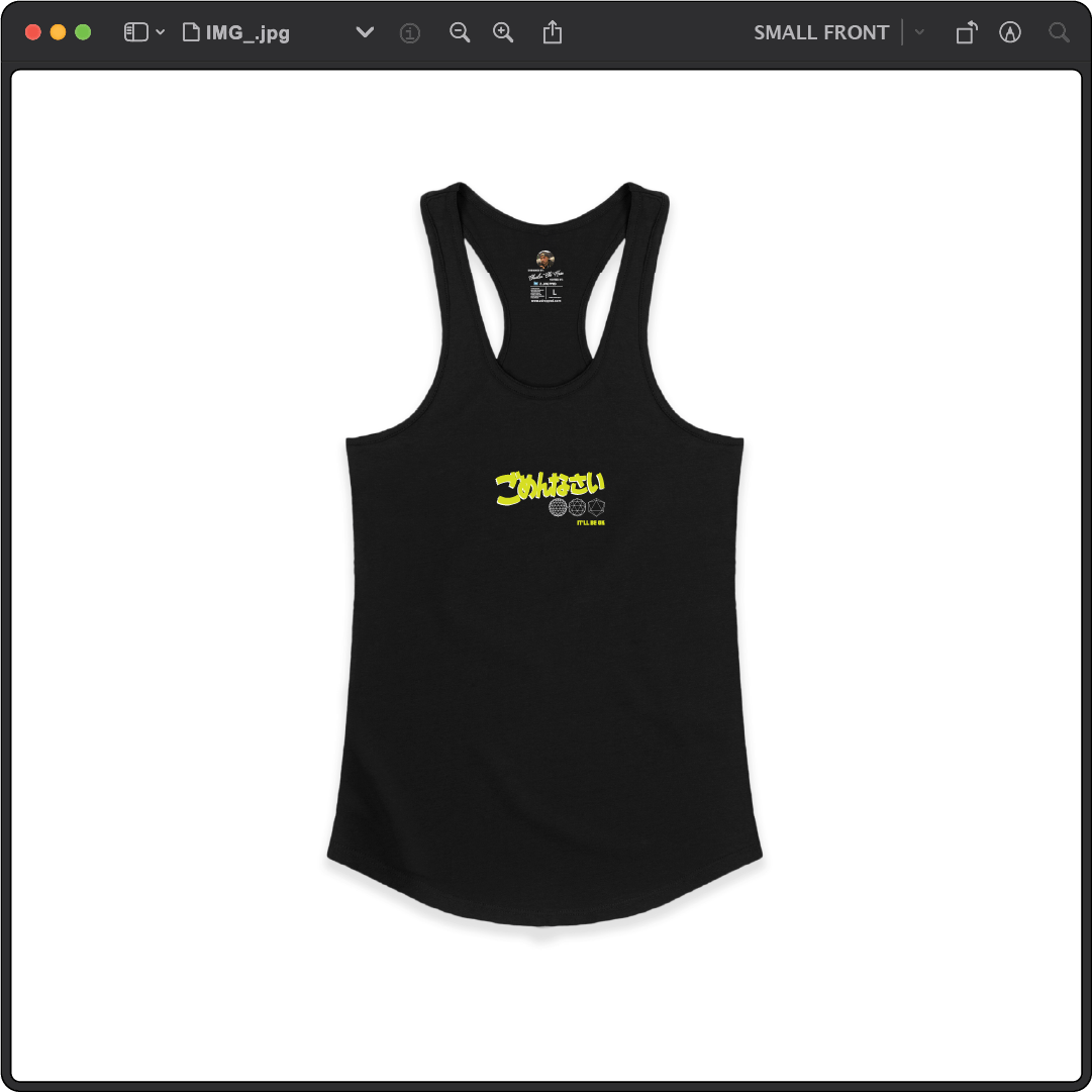 Z_DROPPED - Mens, Unisex, Women - Black - It'll Be OK Racer Back Tank. - By: Chi Hom