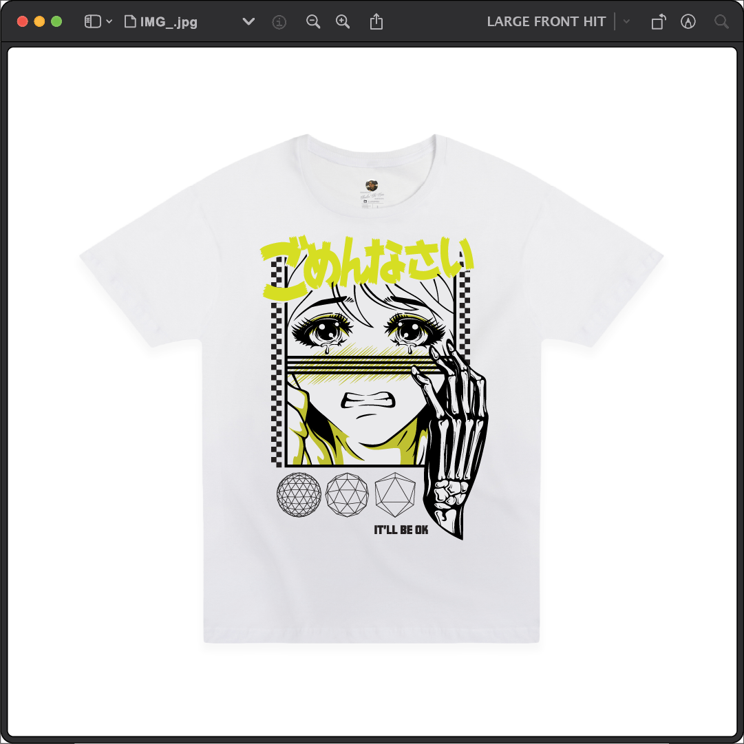 Z_DROPPED - Mens, Unisex, Women - White - It'll Be OK Tee. - By: Chi Hom