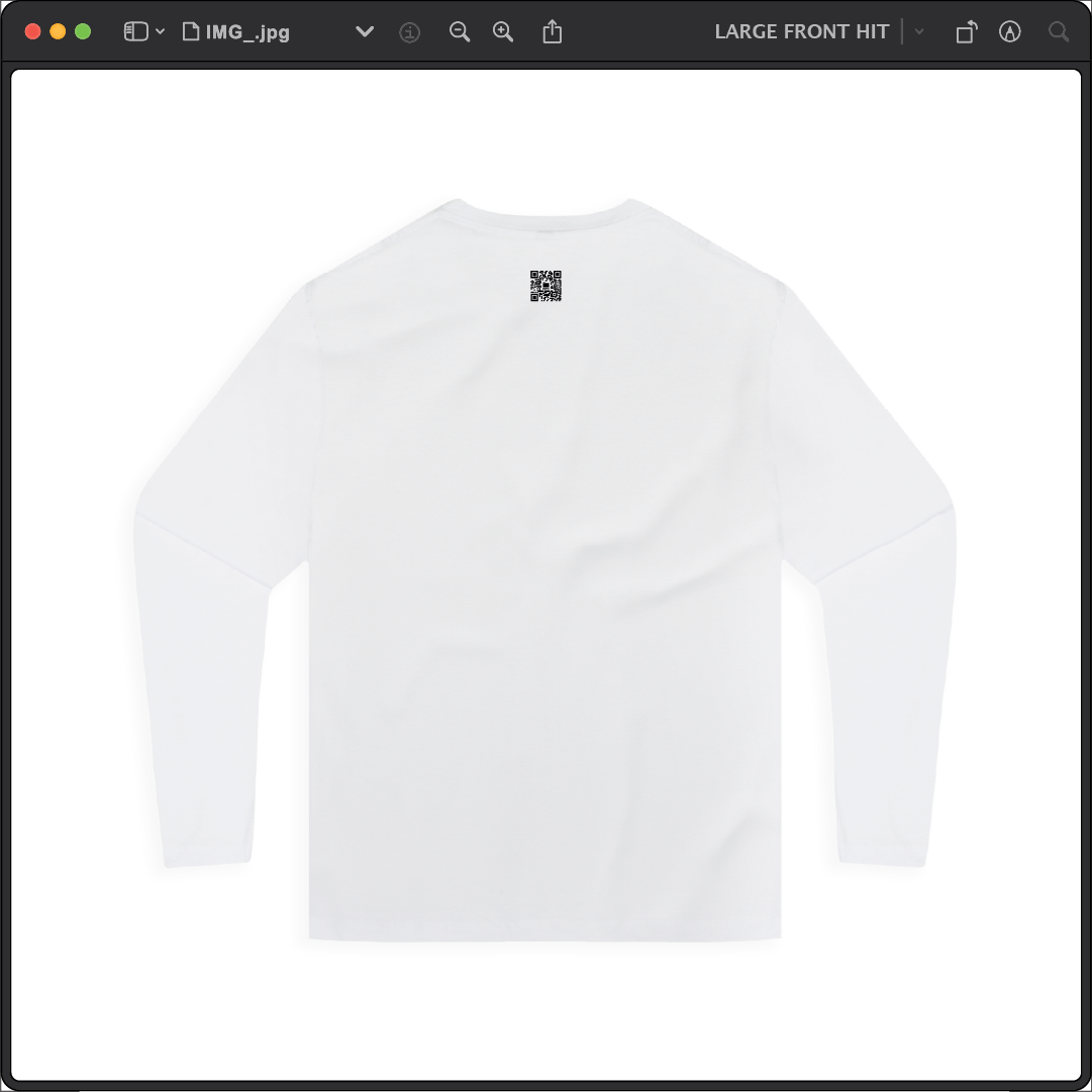 Z_DROPPED - Mens, Unisex - White - Let Go Long Sleeve. - By: Fredy Santiago