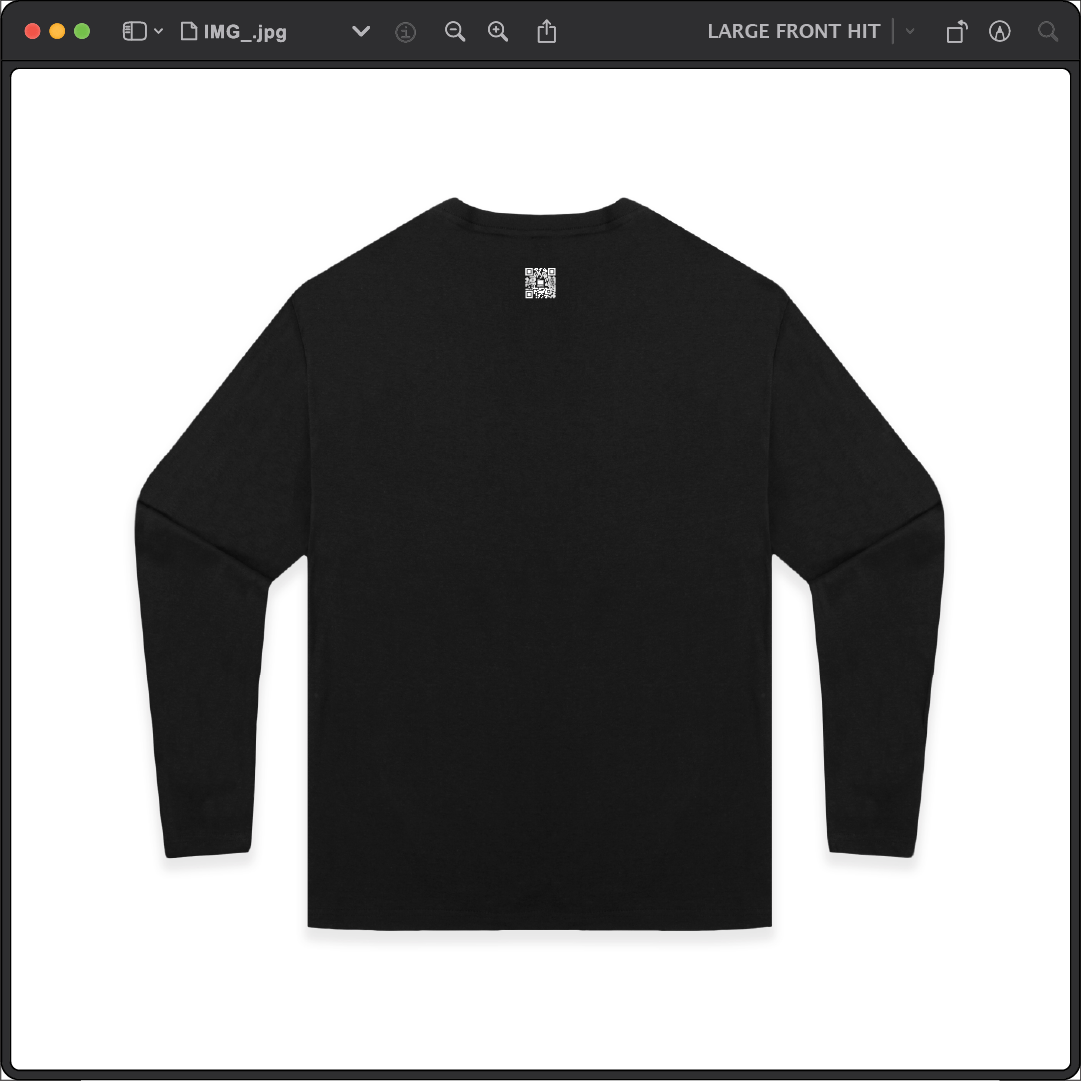 Z_DROPPED - Mens, Unisex - Black - Let Go Long Sleeve. - By: Fredy Santiago