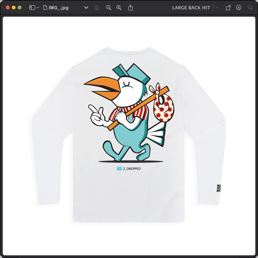 Z_DROPPED - Mens, Unisex - White - Let Go Long Sleeve. - By: Fredy Santiago