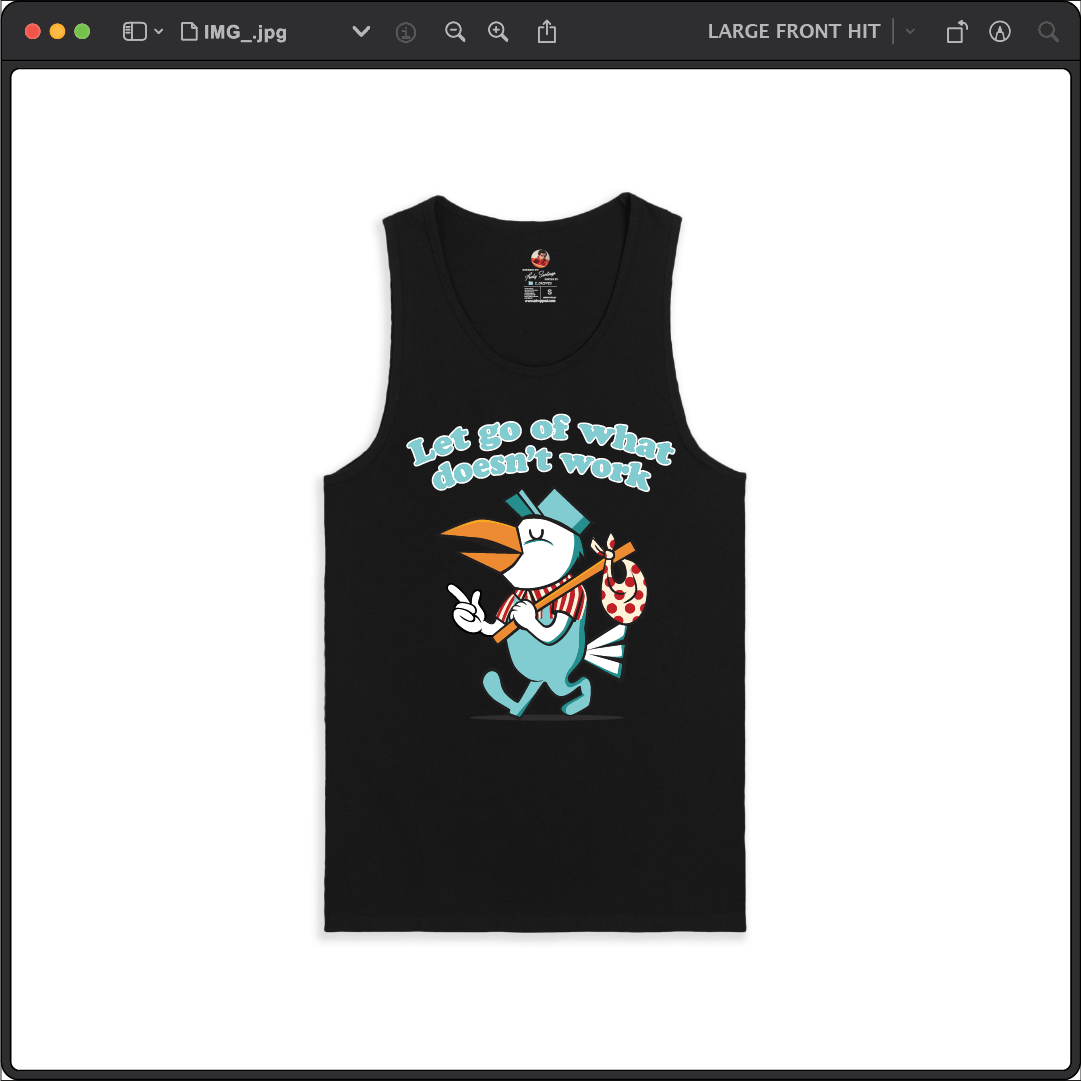 Z_DROPPED - Mens, Unisex - Black - Let Go Tank Top. - By: Fredy Santiago