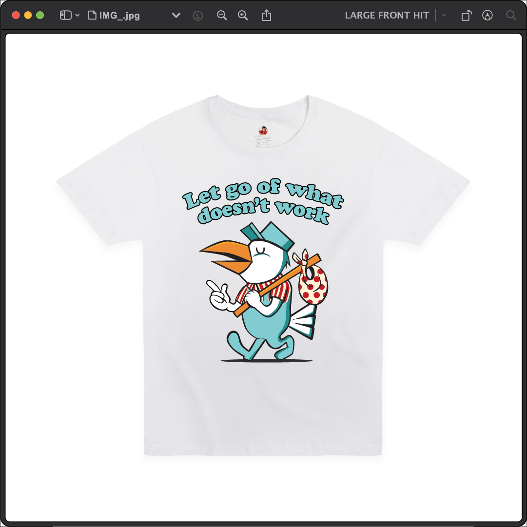 Z_DROPPED - Mens, Unisex - White - Let Go Tee. - By: Fredy Santiago