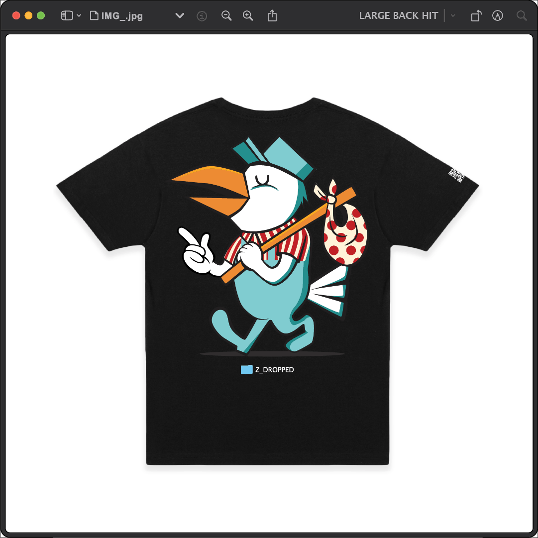 Z_DROPPED - Mens, Unisex - Black - Let Go Tee. - By: Fredy Santiago