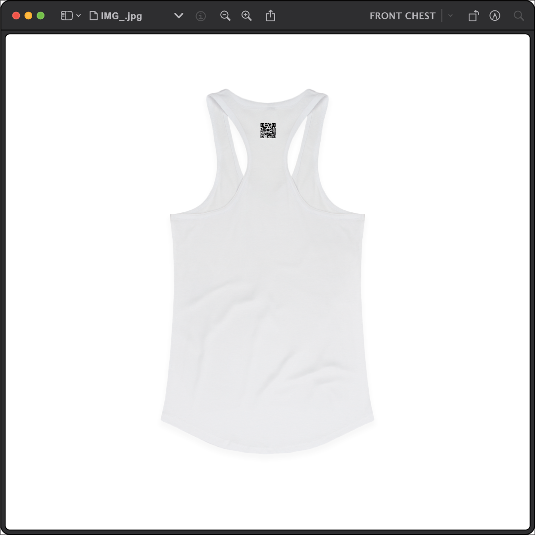 Z_DROPPED - Womens - White - Mamba 8/24 Racer Back Tank. - By: Jose Hurtado