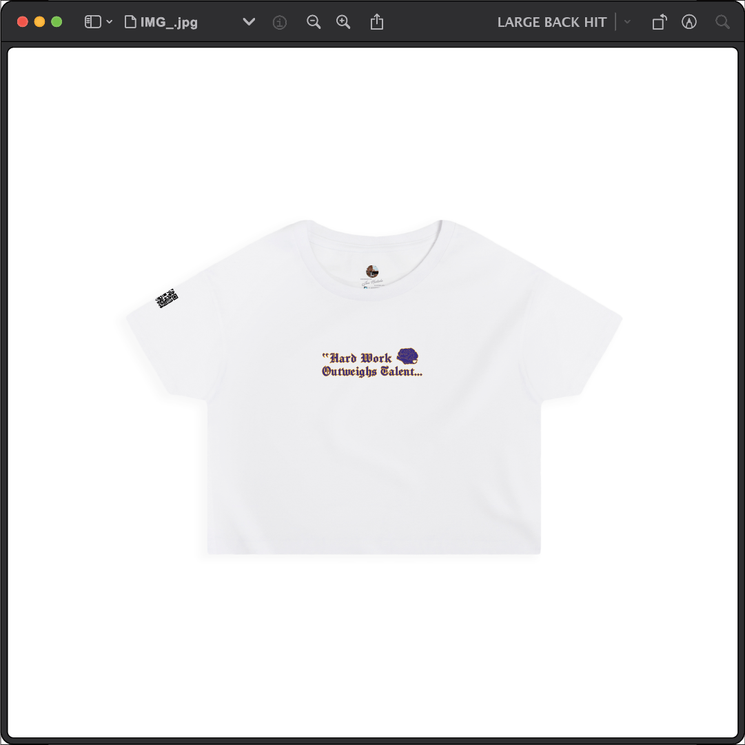 Z_DROPPED - Womens - White - Mamba Quote Crop Top. - By: Jose Hurtado