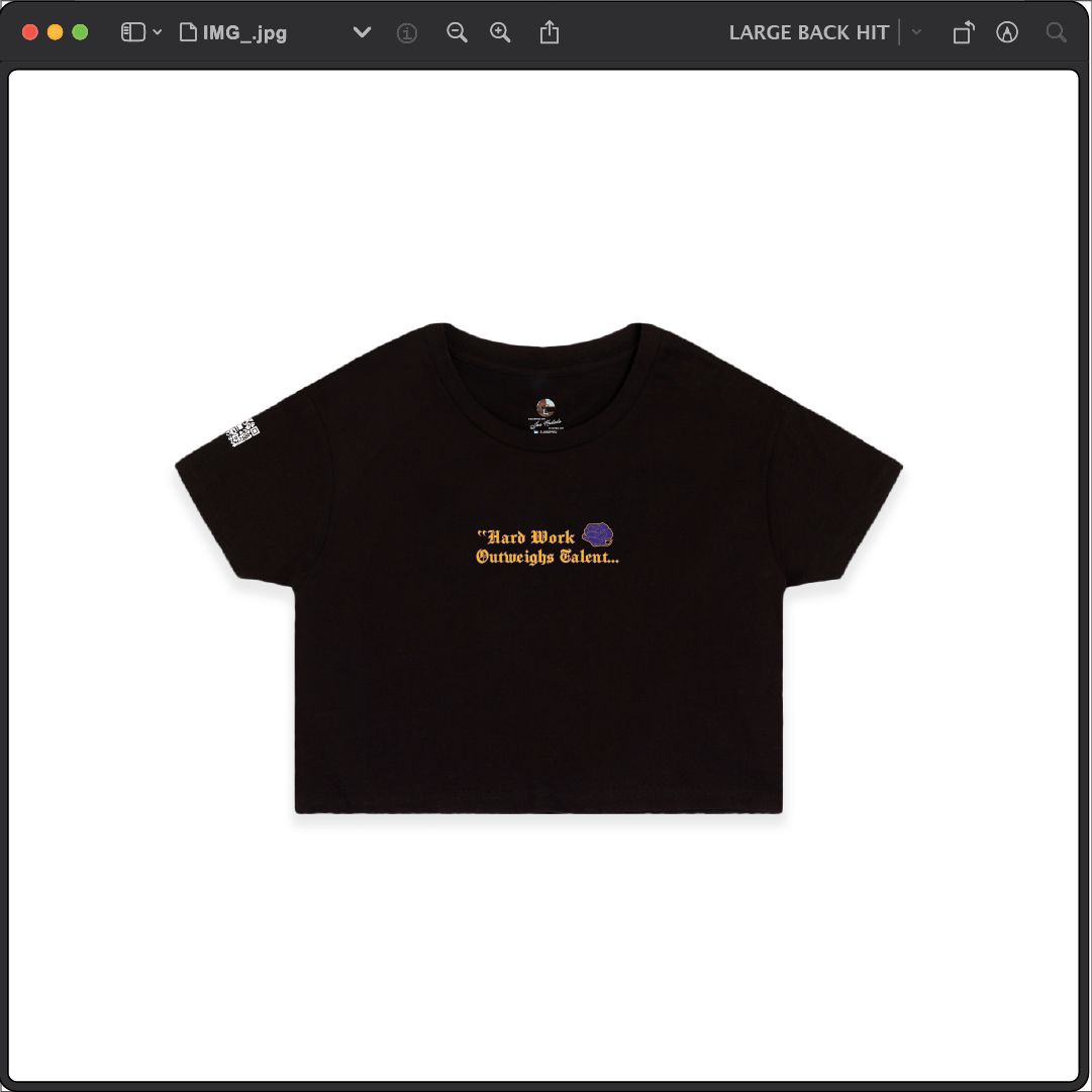 Z_DROPPED - Womens - Black - Mamba Quote Crop Top. - By: Jose Hurtado