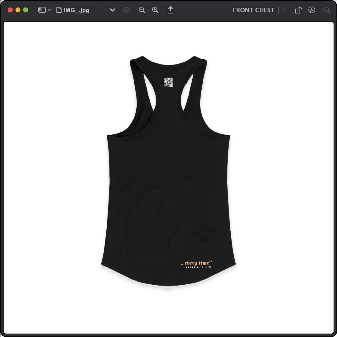 Z_DROPPED - Womens - Black - Mamba Quote Racer Back Tank. - By: Jose Hurtado