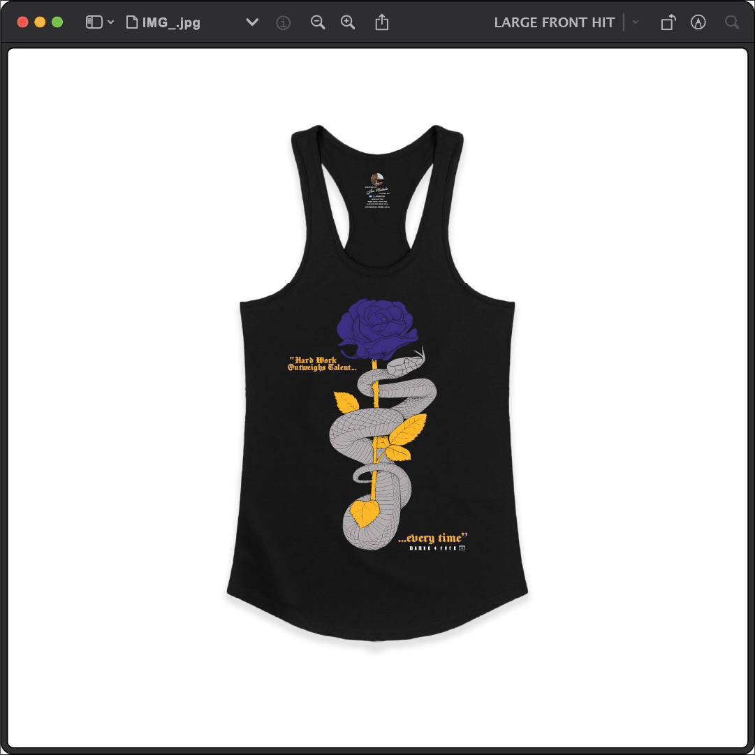 Z_DROPPED - Womens - Black - Mamba Quote Racer Back Tank. - By: Jose Hurtado