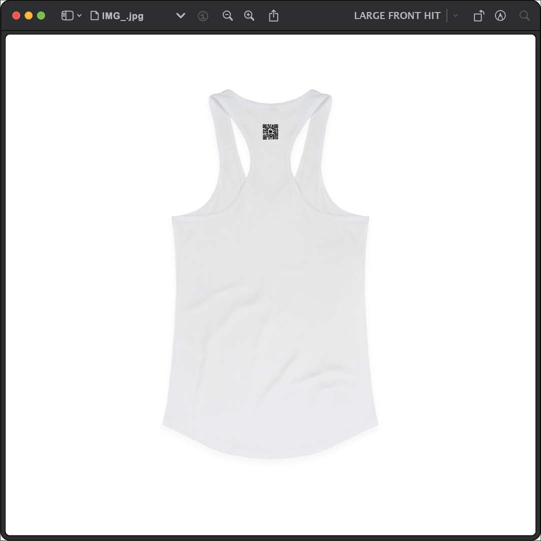 Z_DROPPED - Womens - White - Mamba Quote Racer Back Tank. - By: Jose Hurtado