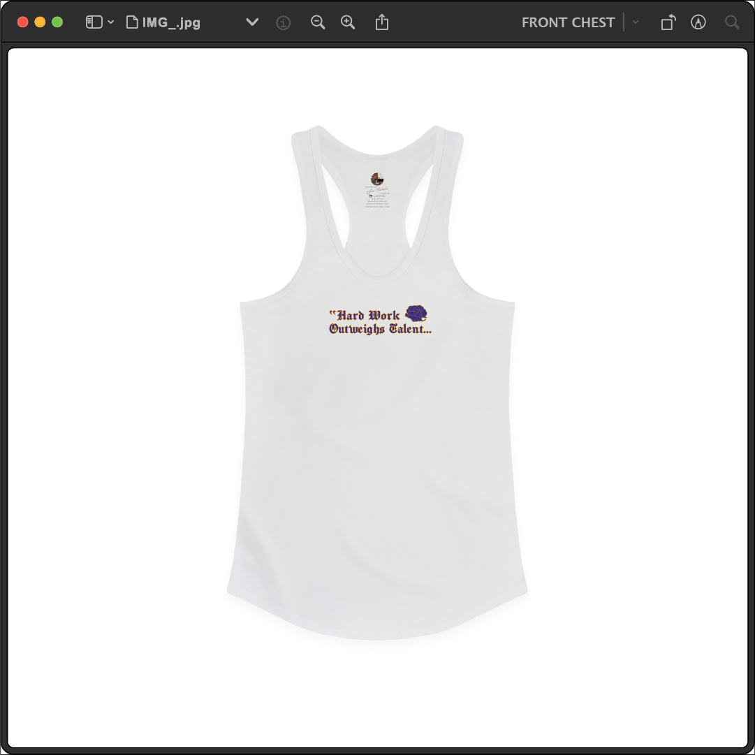 Z_DROPPED - Womens - White - Mamba Quote Racer Back Tank. - By: Jose Hurtado