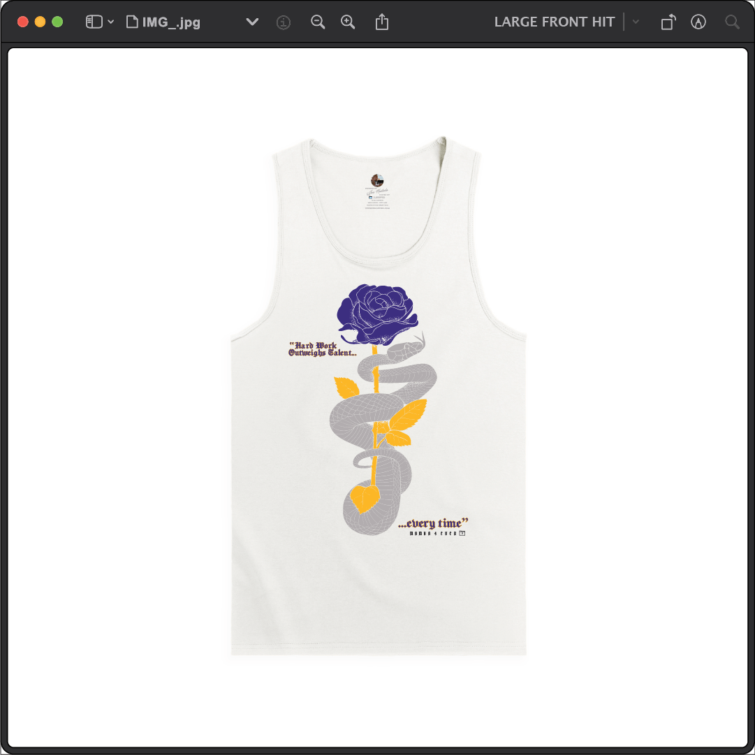 Z_DROPPED - Mens, Unisex - White - Mamba Quote Tank Top. - By: Jose Hurtado