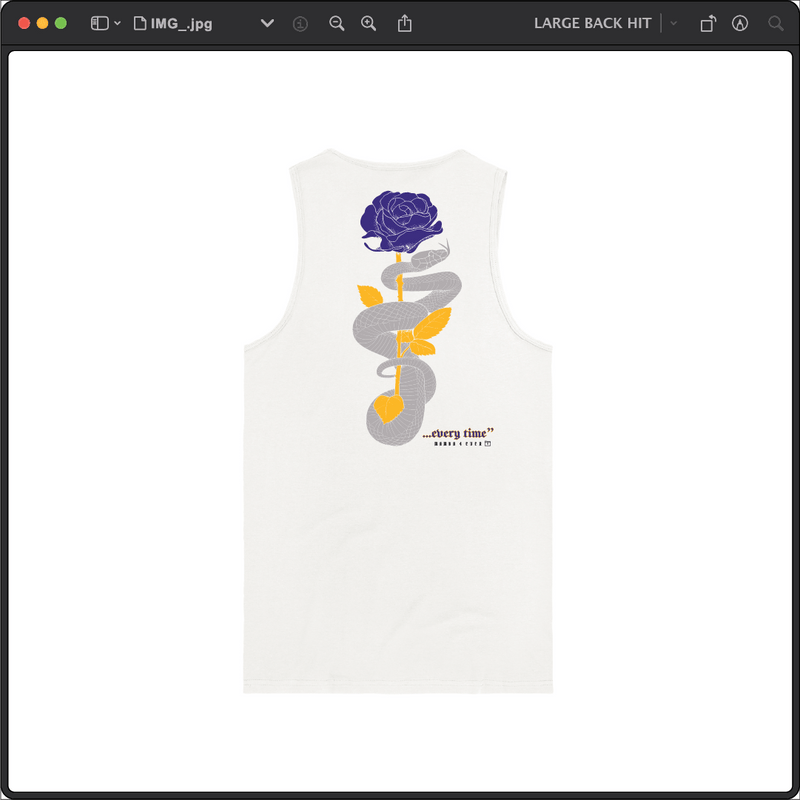 Z_DROPPED - Mens, Unisex - White - Mamba Quote Tank Top. - By: Jose Hurtado