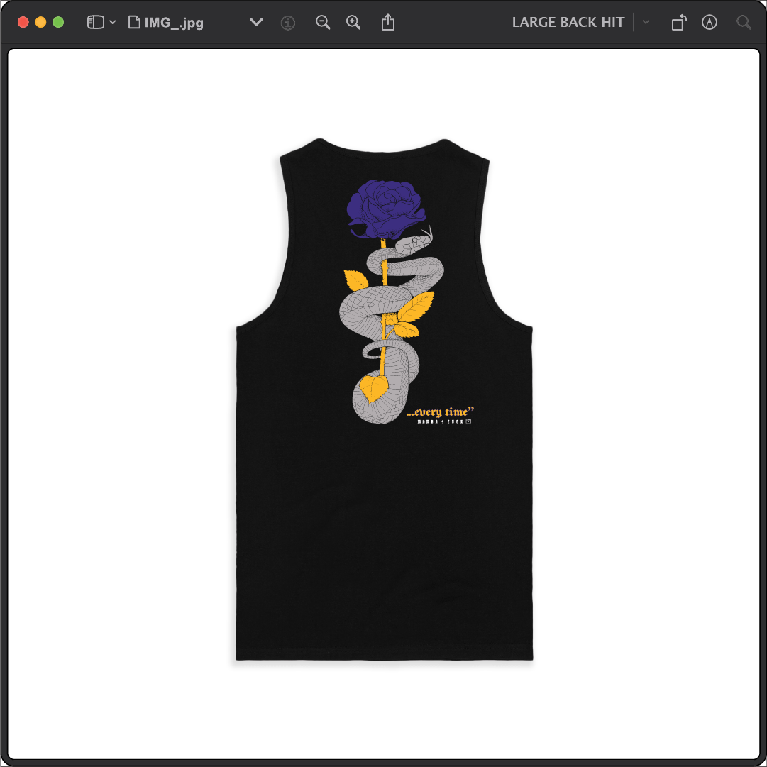 Z_DROPPED - Mens, Unisex - Black - Mamba Quote Tank Top. - By: Jose Hurtado