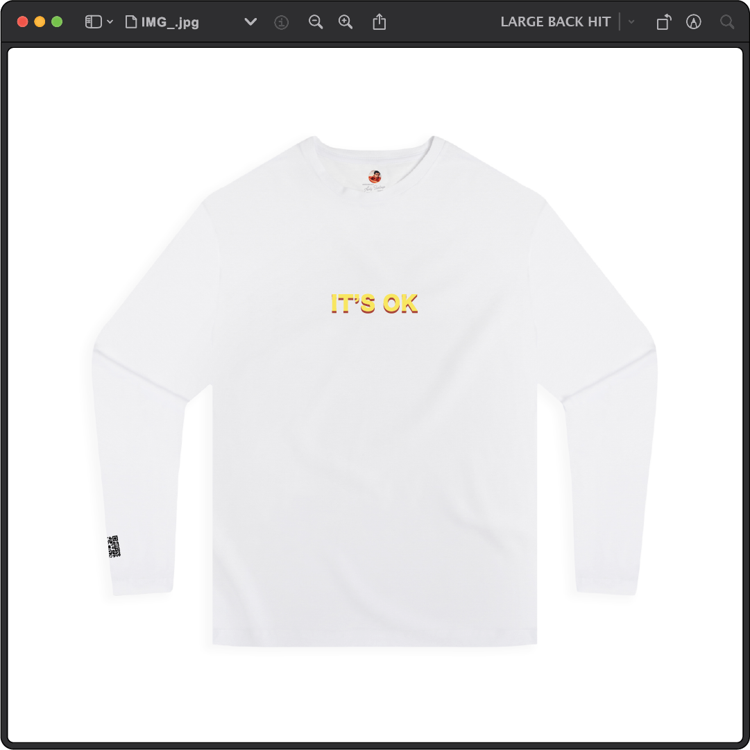 Z_DROPPED - Mens, Unisex - White - No Thanks Long Sleeve. - By: Fredy Santiago