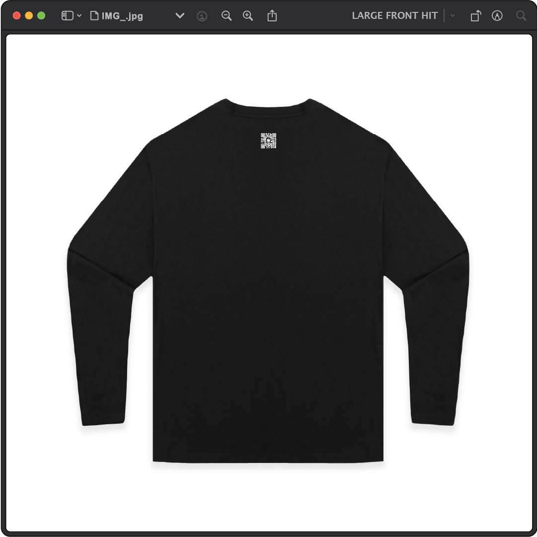 Z_DROPPED - Mens, Unisex - Black - No Thanks Long Sleeve. - By: Fredy Santiago