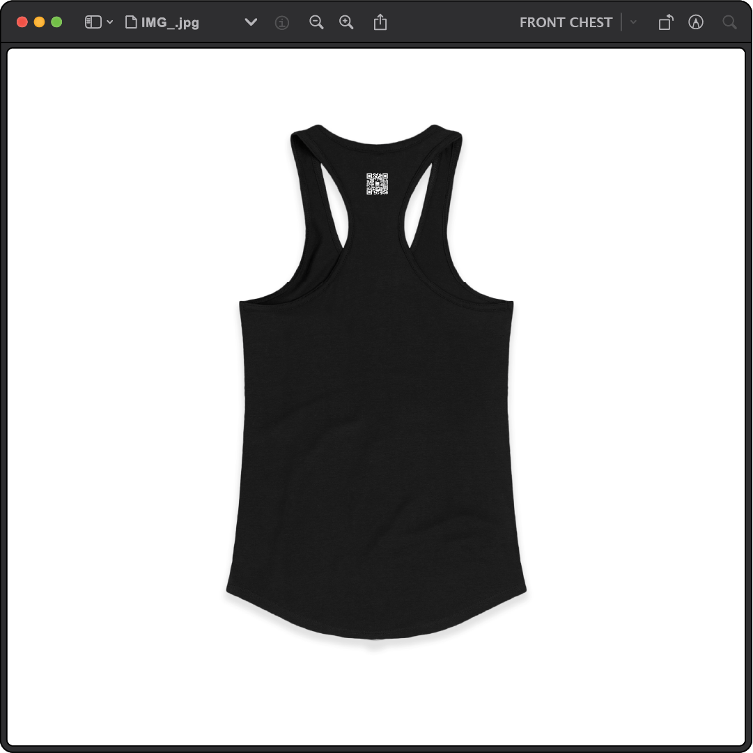 Z_DROPPED - Womens - Black - No Thanks Racer Back Tank. - By: Fredy Santiago