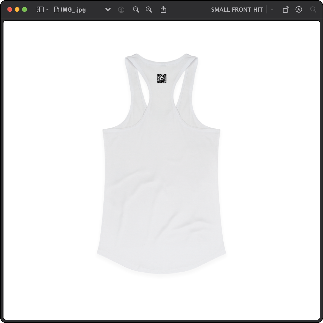 Z_DROPPED - Womens - White - No Thanks Racer Back Tank. - By: Fredy Santiago