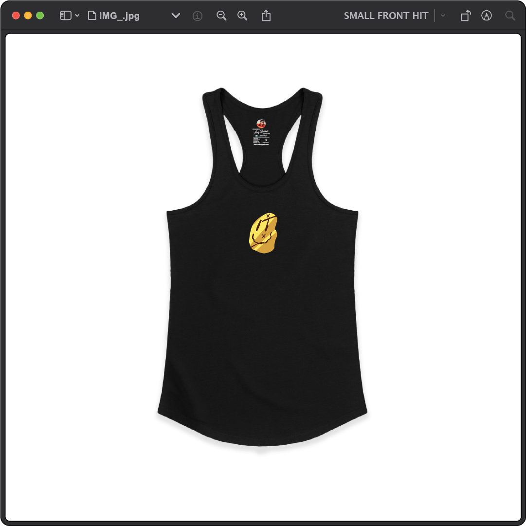 Z_DROPPED - Womens - Black - No Thanks Racer Back Tank. - By: Fredy Santiago