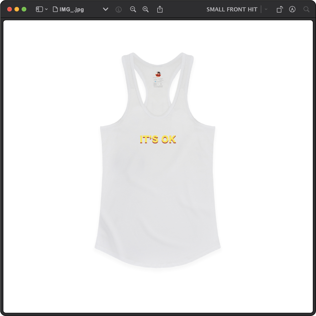 Z_DROPPED - Womens - White - No Thanks Racer Back Tank. - By: Fredy Santiago