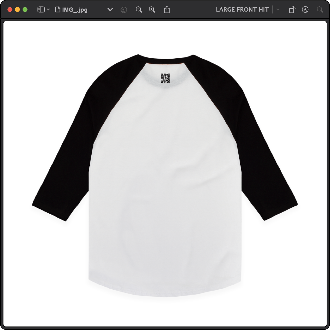 Z_DROPPED - Mens, Unisex - White / Black - No Thanks Raglan. - By: Fredy Santiago