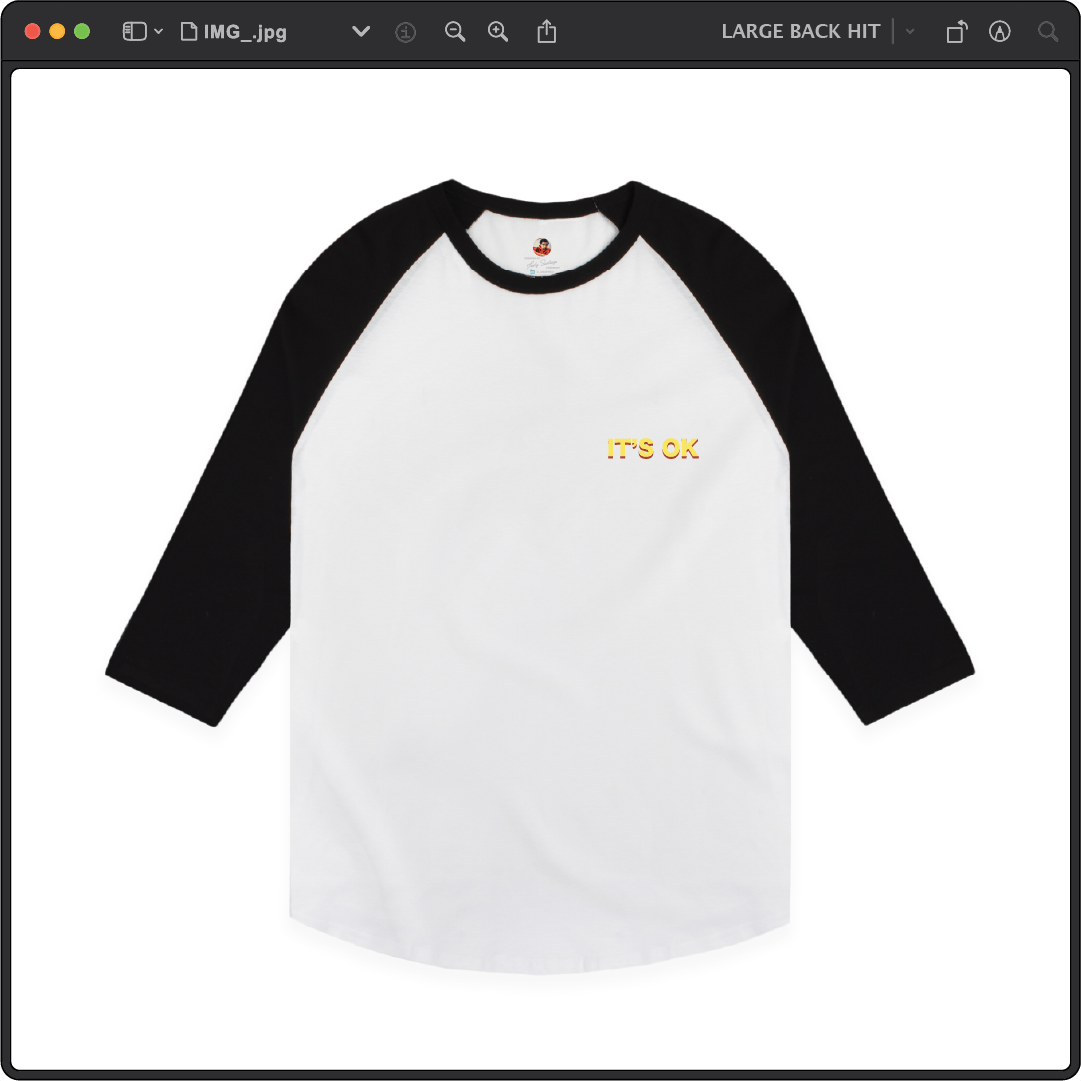 Z_DROPPED - Mens, Unisex - White / Black - No Thanks Raglan. - By: Fredy Santiago