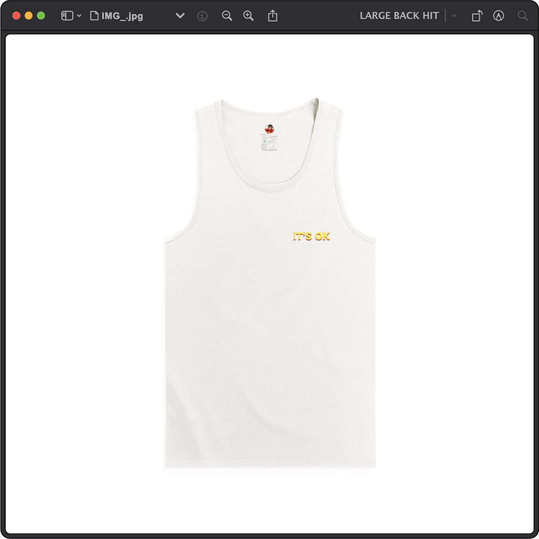 Z_DROPPED - Mens, Unisex - White - No Thanks Tank Top. - By: Fredy Santiago