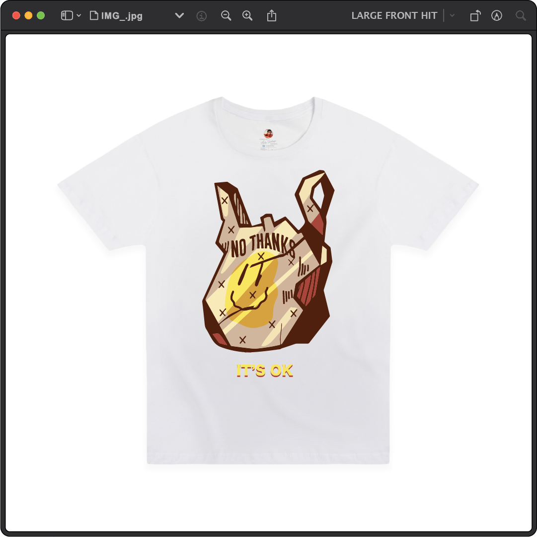 Z_DROPPED - Mens, Unisex - White - No Thanks Tee. - By: Fredy Santiago