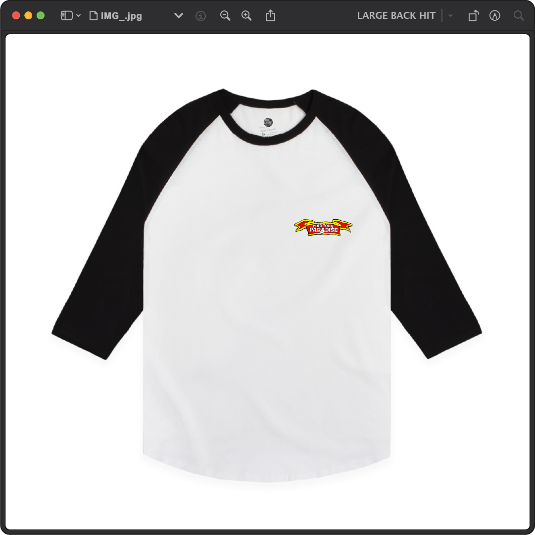 Z_DROPPED - Mens, Unisex - White / Black - Parrot Paradise Raglan. - By: Keith Kuniyuki