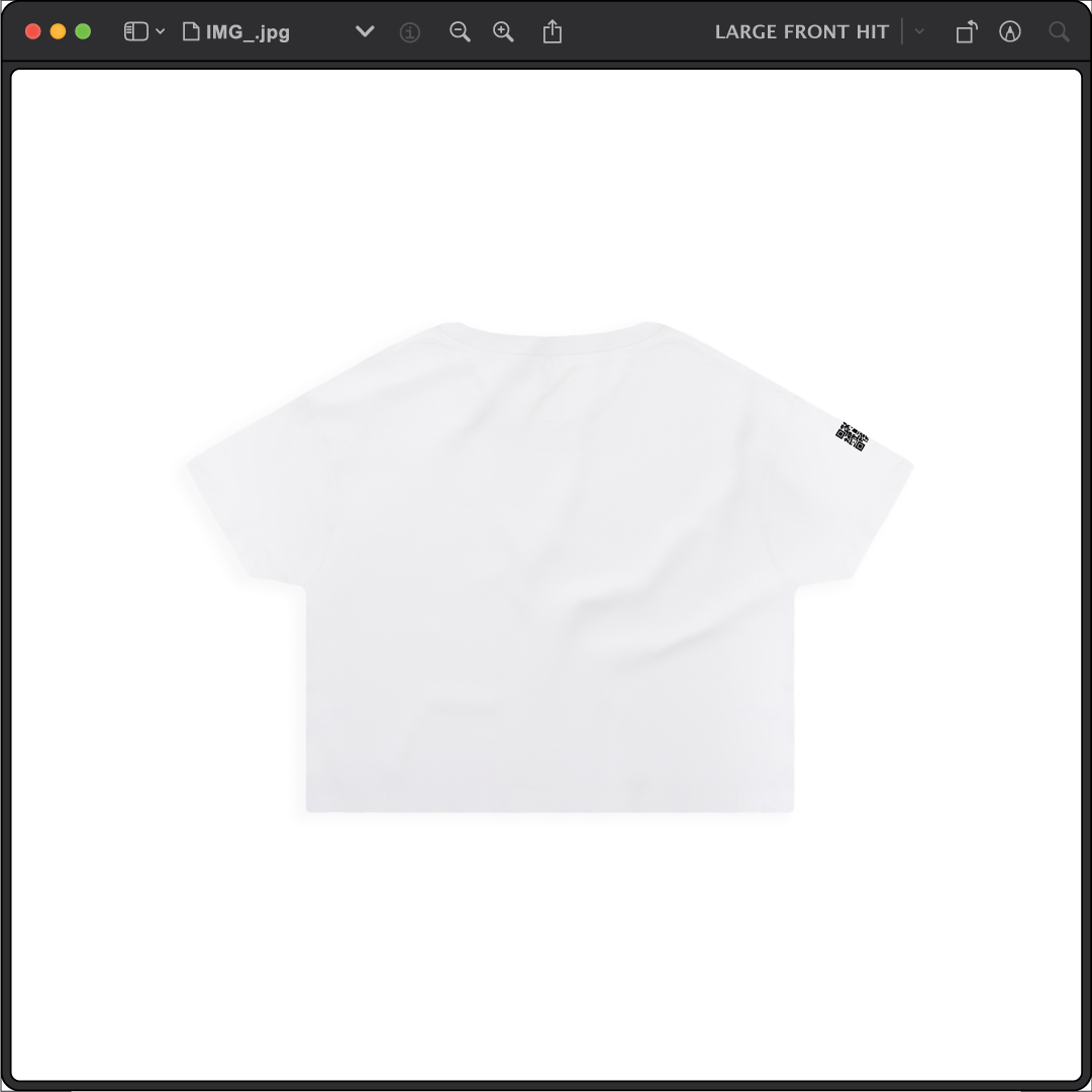 Z_DROPPED - Womens - White - PTO or PTSD Crop Top. - By: Keith Kuniyuki