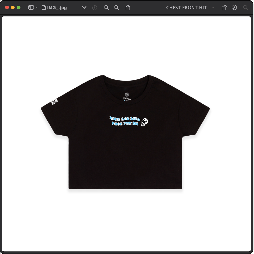 Z_DROPPED - Womens - Black - PTO or PTSD Crop Top. - By: Keith Kuniyuki